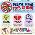 Please leave toys at home